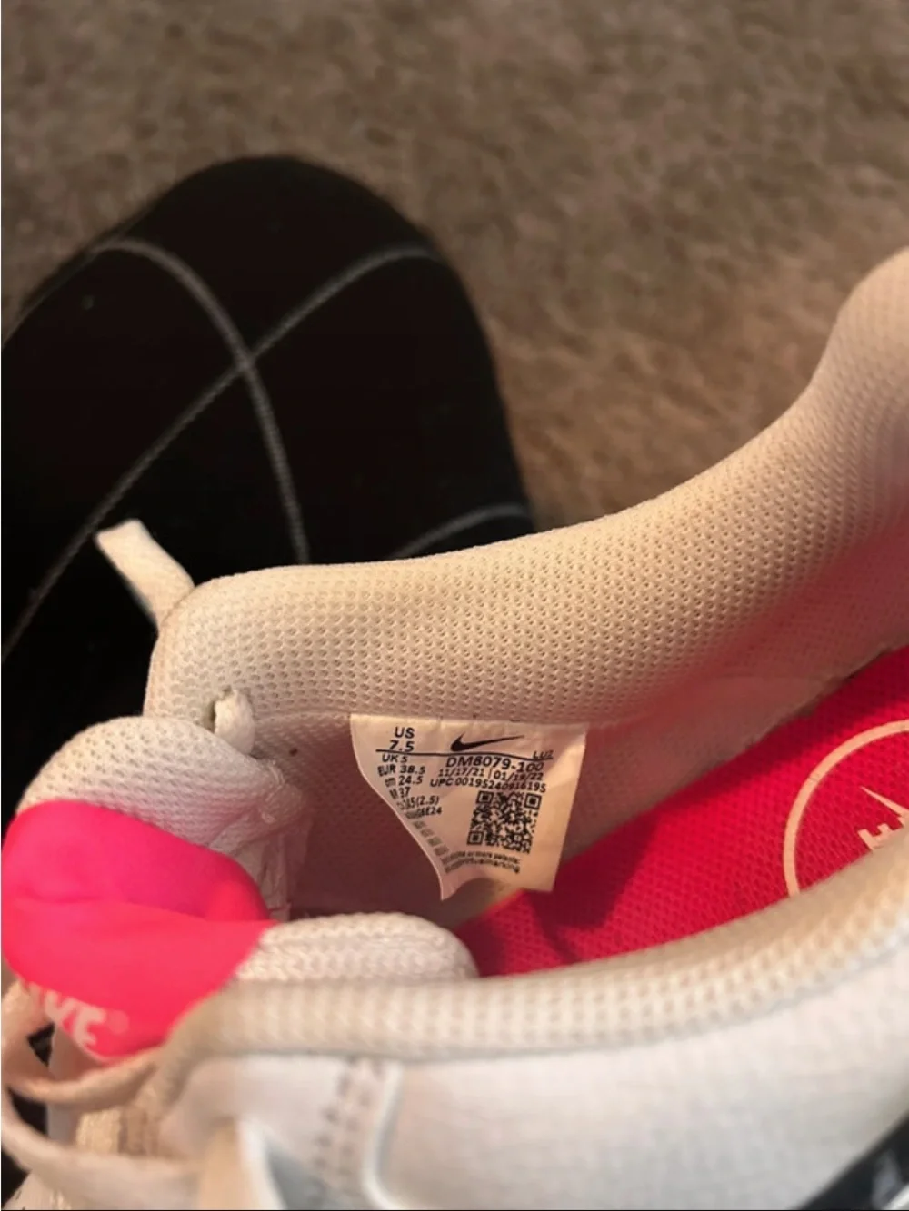 Nike Court Vision Low White Hyper Pink DM8079-100 Womens US Size 7.5